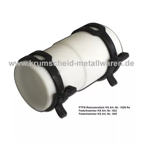 Teflon cső, szűkítő adapter, 65mm. (28/30mm-es csövek összekötője) Bilincseket nem tartalmaz! 