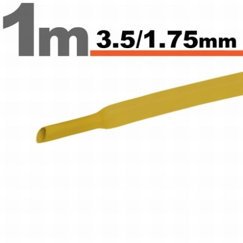 Zsugorcső (3,5/1,75mm) Sárga, 1m-es