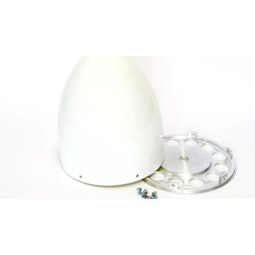 Krill Yak Üvegszálas Fehér Orrkúp 115mm, Alu hátlap