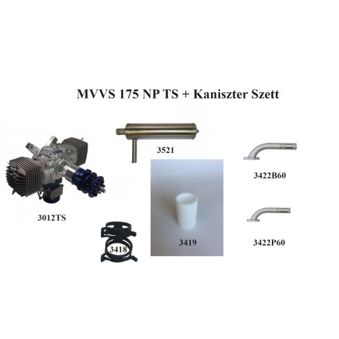 MVVS 175 NP TS, MVVS által gyártatott porlasztóval + Kaniszteres Kipufogó Szett.