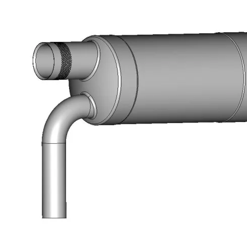 Krumscheid 65cc-ig Hosszú Canister első leömlővel. (pl. DLE61-65, EME60, DA60, GP21, DLE120-130, EME120, DA120, GP123) (Rendelhető)