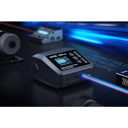 SKY RC S100neo AC/DC Akkumulátor Töltő. Külső Tápról és AC230V-ról is üzemeltethető.