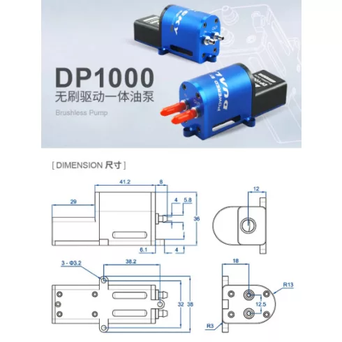 Dualsky DP1000 Brushless RC Füstpumpa.