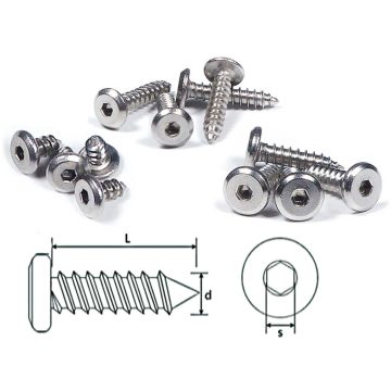   Robbe Laposfejú Imbusz lemezcsavar 2x10mm, Rozsdamentes acél. (30db)