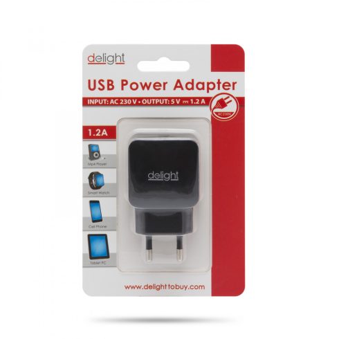 Delight USB Hálózati adapter 5V/1,2A