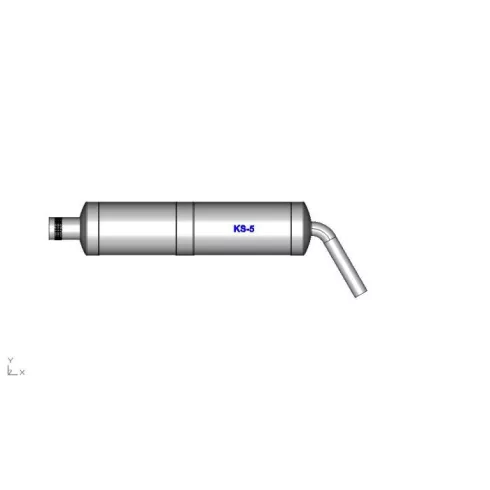 Krumscheid 65cc-ig Rövid Canister hátsó leömlővel. (pl. DA50/100, DLE55/111) (Rendelhető!)
