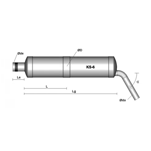 Krumscheid 65cc-ig Rövid Canister hátsó leömlővel. (pl. DLE61-65, EME60, DA60, GP61, DLE120-130, EME120, DA120, GP123) (Rendelhető)