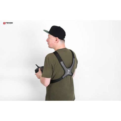 Revoc 1 pontos Távirányító tartó Heveder, Fehér Flash-Rc Hungary feliratttal.