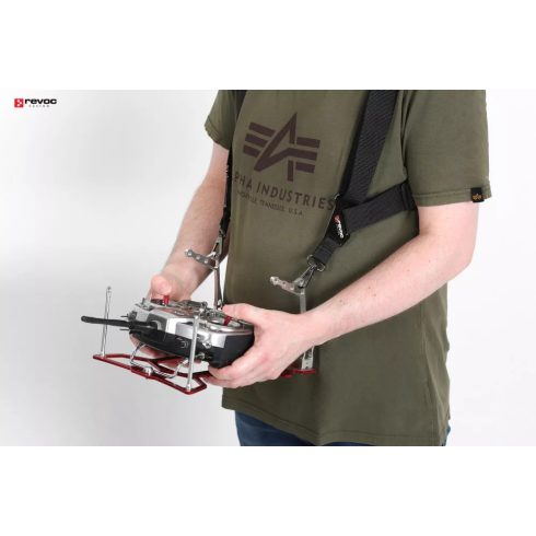 Revoc 2 pontos Távirányító tartó Heveder, Fehér Flash-Rc Hungary felirattal.