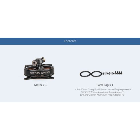 T-Motor AS2303 1800KV Fixed Wing Light Brushless Motor for Acrobatic Aircraft Models. (Indior F3P)