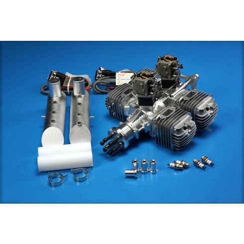 DLE222 Motor Gyújtással, Normál kipufogóval.