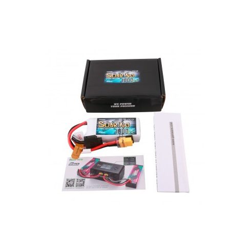 Gens Ace G-Tech Soaring 1000mAh 3S (11,1V) 30/60C Lipó akkumulátor, XT60 csatlakozó