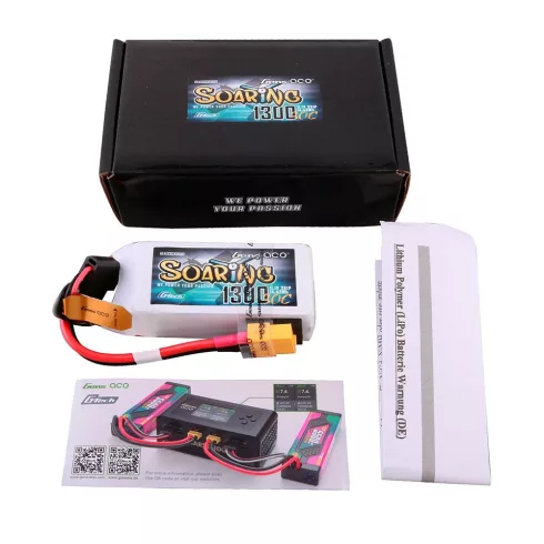 Gens Ace G-Tech Soaring 1300mAh 3S (11,1V) 30/60C Lipó akkumulátor, XT60 csatlakozó