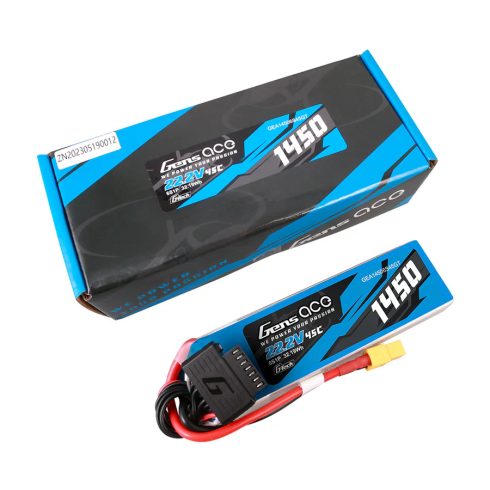 Gens Ace G-Tech 1450mAh 6s (22,2V) 45/90C Lipó Akkumulátor, XT60 csatlakozó.