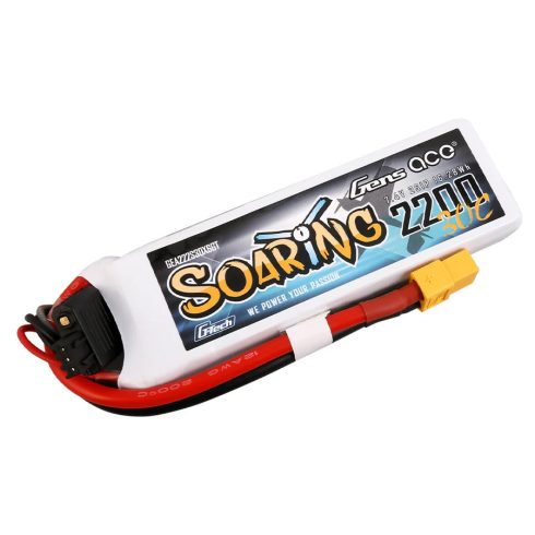 Gens Ace G-Tech Soaring 2200mAh 2S (7,4V) 30/60C Lipó akkumulátor, XT60 csatlakozó