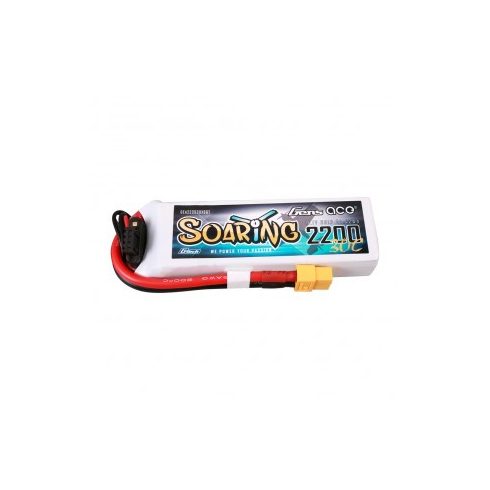 Gens Ace G-Tech Soaring 2200mAh 3S (11,1V) 30/60C Lipó akkumulátor, XT60 csatlakozó