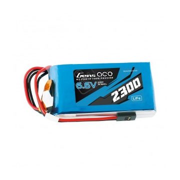   Gens Ace 2300mAh 2s (6,6V) Távirányító Li-Fe Akkumulátor,  Futaba Csatlakozó. (Futaba 18SZ, 14SG, 10J, T8J Távirányítókhoz)