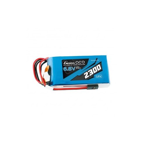 Gens Ace 2300mAh 2s (6,6V) Távirányító Li-Fe Akkumulátor,  Futaba Csatlakozó. (Futaba 18SZ, 14SG, 10J, T8J Távirányítókhoz)