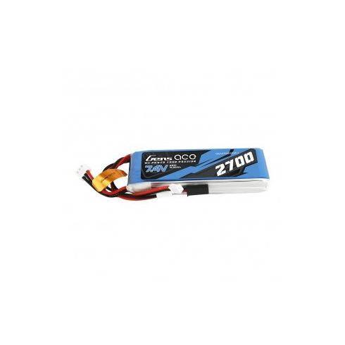 Gens Ace 2700mAh 2s (7.4V) Távirányító Lipo Akkumulátor,  Futaba + JST-EHR Csatlakozó. (Futaba T6J, T8FG, 12FG, FrSky TARANIS X9D  2019 PLUS Távirányítókhoz)