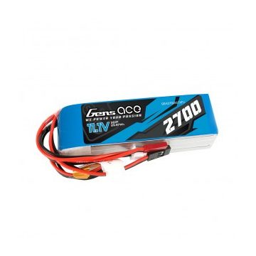   Gens Ace 2700mAh 3s (11.1V) Távirányító Lipo Akkumulátor, Futaba/JST-XHR/JST-SYP Csatlakozó. (FrSky Taranis X9D Távirányítóhoz)