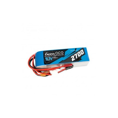 Gens Ace 2700mAh 3s (11.1V) Távirányító Lipo Akkumulátor, Futaba/JST-XHR/JST-SYP Csatlakozó. (FrSky Taranis X9D Távirányítóhoz)