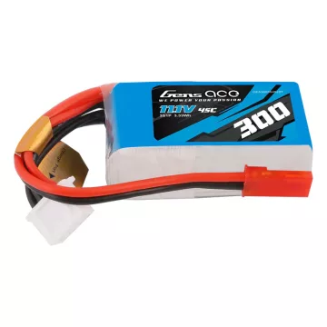   Gens Ace Lipó Akkumulátor 300mAh 3s (11,1V) 45/90C, JST-SYP csatlakozó.