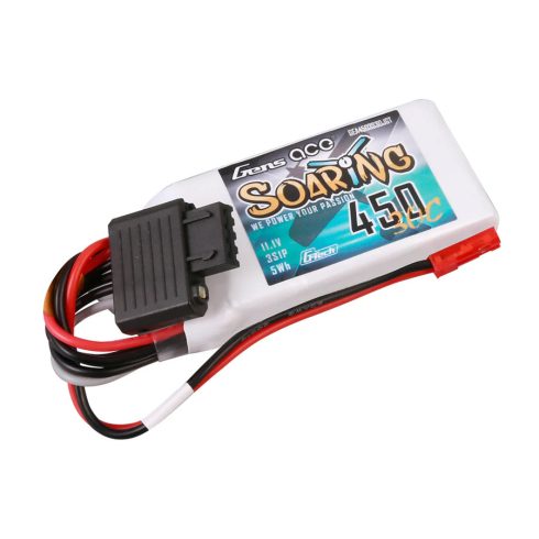 Gens Ace G-Tech Soaring 450mAh 3S (11,1V) 30/60C Lipó akkumulátor, JST csatlakozó
