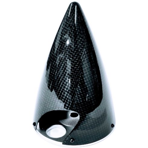 Extreme Flight Original Karbon Fekete 5" (127 mm) Orrkúp, alu hátlappal.