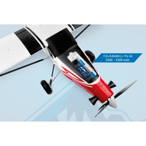 KAVAN Pilatus PC-6 Porter 1500mm PNP Szett, Piros.