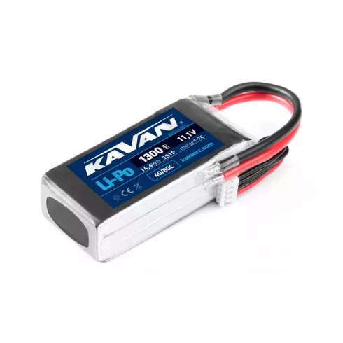KAVAN LI-PO 1300mAh/11,1V (3S) 40/80C, Tápcsatlakozó nélkül !!!