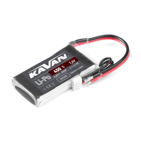 KAVAN Lipó Akkumulátor, 450mAh/7,4V 30/60C Air pack, Tápcsatlakozó nélkül !!!