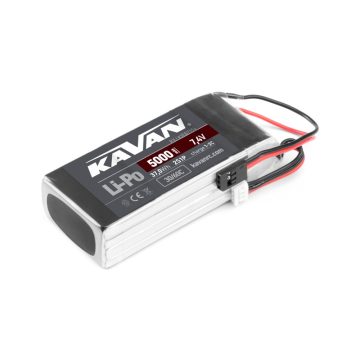   Kavan Lipó 2s (7,4V) 5000mAh 30/60C RX/Vevő Akkumulátor, Futaba szervó csatlakozóval.