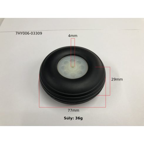 Kavan gumikerék 76mm (1db)