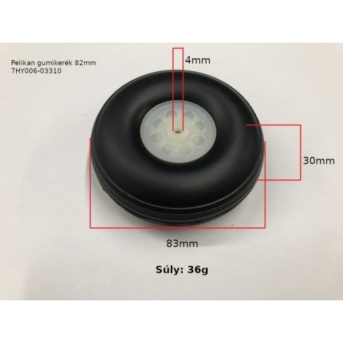 Kavan gumikerék 82mm (1db) 