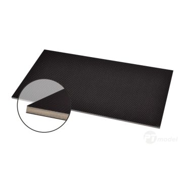   PT Model Rádió panel, Carbon bevonatú 3mm-es Balza (290x160mm)