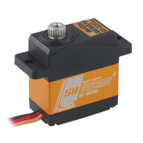 Savox SH-0263MG+ Digitális Fémfogas Szervo (6V/2,2 kg/0,10 s/60°)