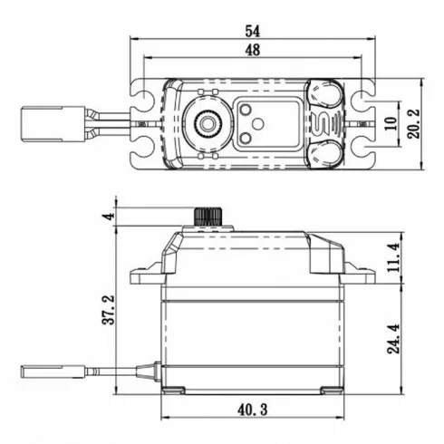 Savox SV-1270TG+ Coroless Digitális Szervó ( 0,1sec 45Kg/8,4V )