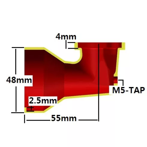 Secraft karburátor 90 fokos levegőbeáramló Tüte. DA100/120, DLE111/120, GP123, EME120