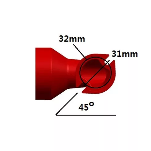 Secraft karburátor 90 fokos levegőbeáramló Tüte. DA100/120, DLE111/120, GP123, EME120