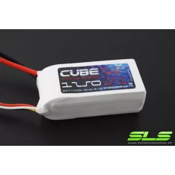   SLS X-CUBE 1250mAh 3S 11.1V 30C/60C Lipó Akkumulátor, XT60 csatlakozó.