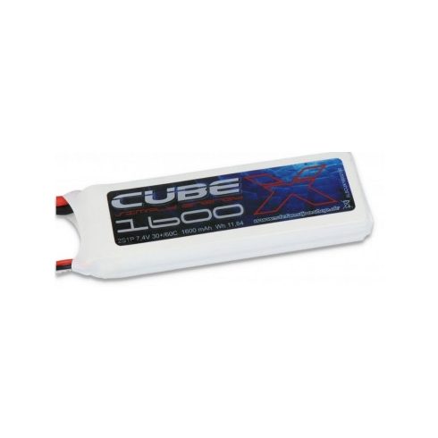 SLS X-CUBE 1600mAh 2s 7,4V 30/60C Lipó Akkumulátor, XT60 csatlakozó.
