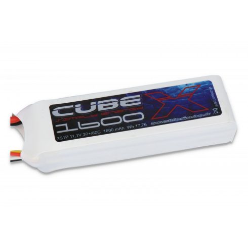 SLS X-CUBE 1600mAh 3s 11,1V 30/60C Lipó Akkumulátor, XT60 csatalakozó.