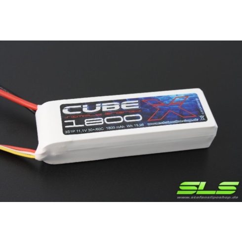 SLS X-CUBE 1800mAh 3S  11,1V 30C/60C Lipó Akkumulátor, XT60 csatlakozó.