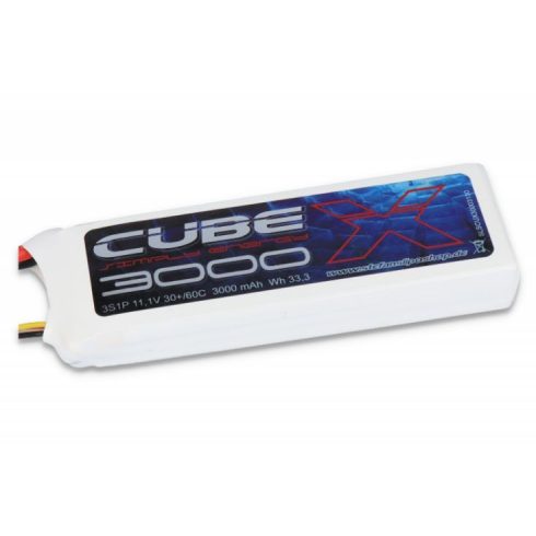 SLS X-CUBE 3000mAh 3s 11,1V 30/60C Lipó Akkumulátor, XT60 csatlakozó.