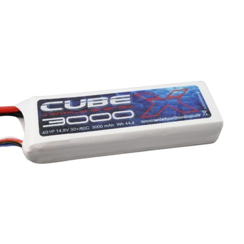 SLS X-CUBE 3000mAh 4S 14,8V 30C/60C Lipó Akkumulátor, XT60 csatlakozó.