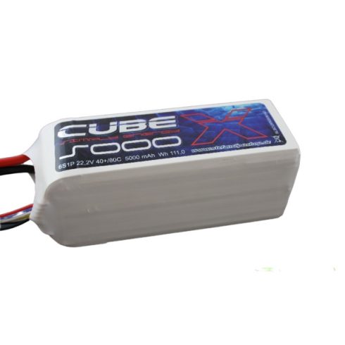 SLS X-CUBE 5000mAh 6s 22.2V 40/80C Lipó Akkumulátor, XT90 csatlakozó.
