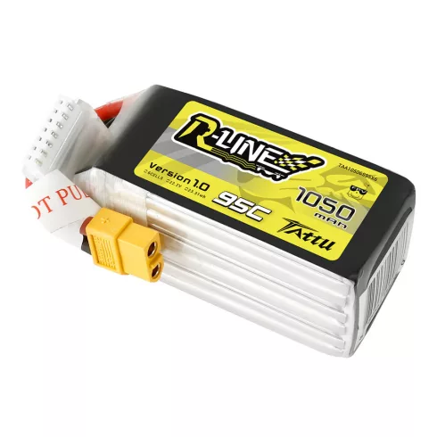 Gens Ace Tattu R-Line 1050mAh 6s (22,2V) 95/190C Lipó Akkumulátor, XT60 csatlakozó.