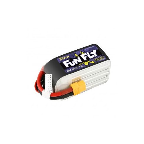 Gens Ace Tattu Funfly 1300mAh 6s (22.2V) 100/200C Lipó Akkumulátor, XT60 csatlakozó.