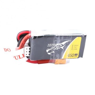   Gens Ace Tattu Lipó Akkumulátor 450mAh 2s (7,4V) 75/150C, XT30 csatlakozó.