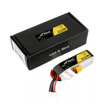   Gens Ace Tattu Lipó Akkumulátor 450mAh 3s (11,1V) 75/150C, XT30 csatlakozó. (Long verzio)